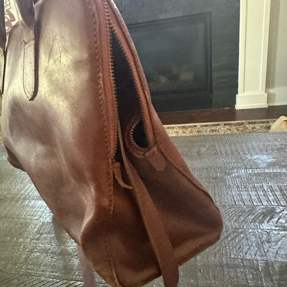 Alba bag Classic brown Leather zippy work tote - Picture 3 of 16